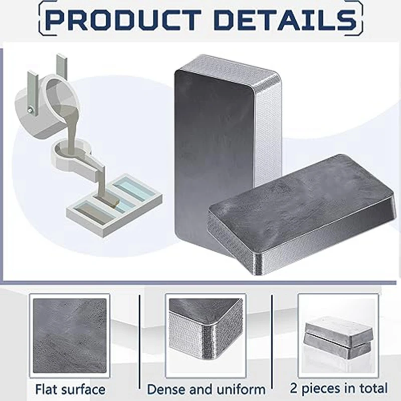 クリスタル製造、実験機、9999-金属、44ポンド-2-kg-、2個用に表示されたピュアビスイムブロック