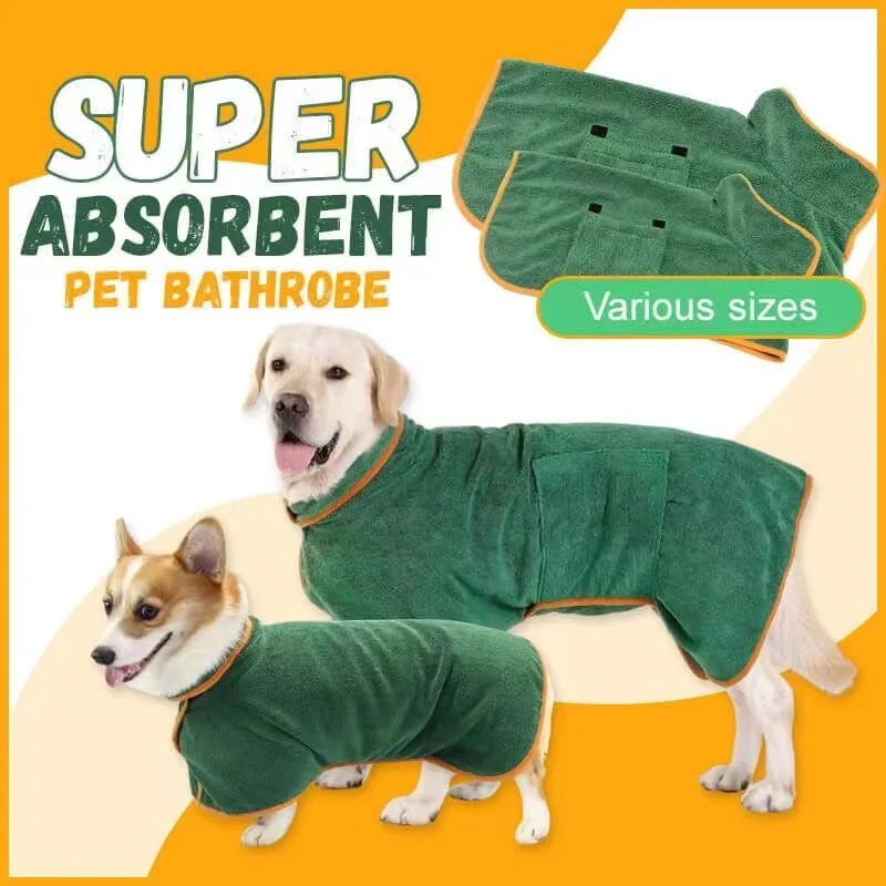 

Dog Bathrobe Towel Bath Robe Pet Bathrobe Drying Coat Absorbent Towel for Large Medium Small Dog Super Fast Dry Soft Adjustable