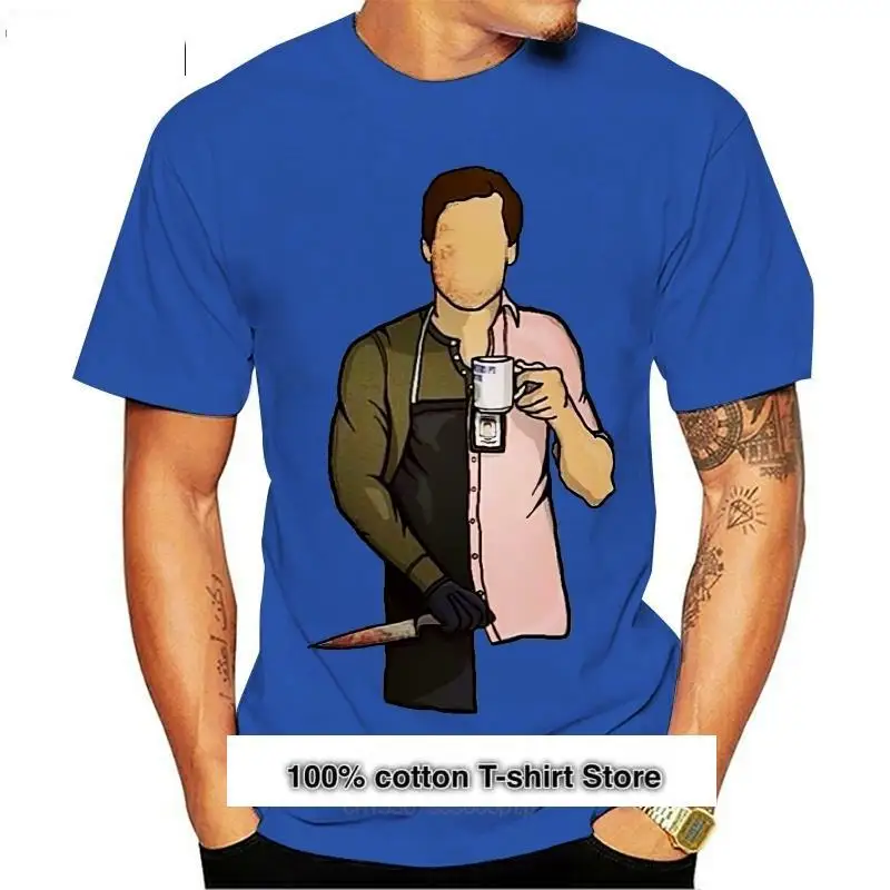 Camiseta Negra Para Hombre, Camisa De Alta Altura De Dexter, Nueva