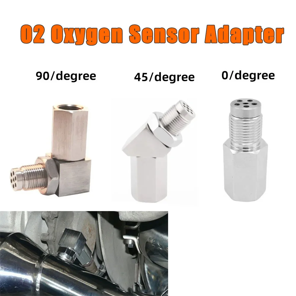 

Oxygen O2 Sensor Spacer Adapter 0° /45° /90° Degree Bung Catalytic Converter Fix Check Engine Light Universal O2 Oxygen Sensor