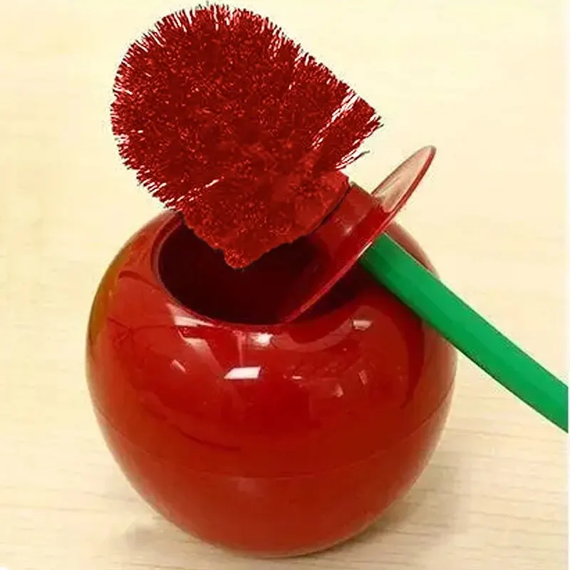 Creative Cherry Shape Toilet Brush Set
