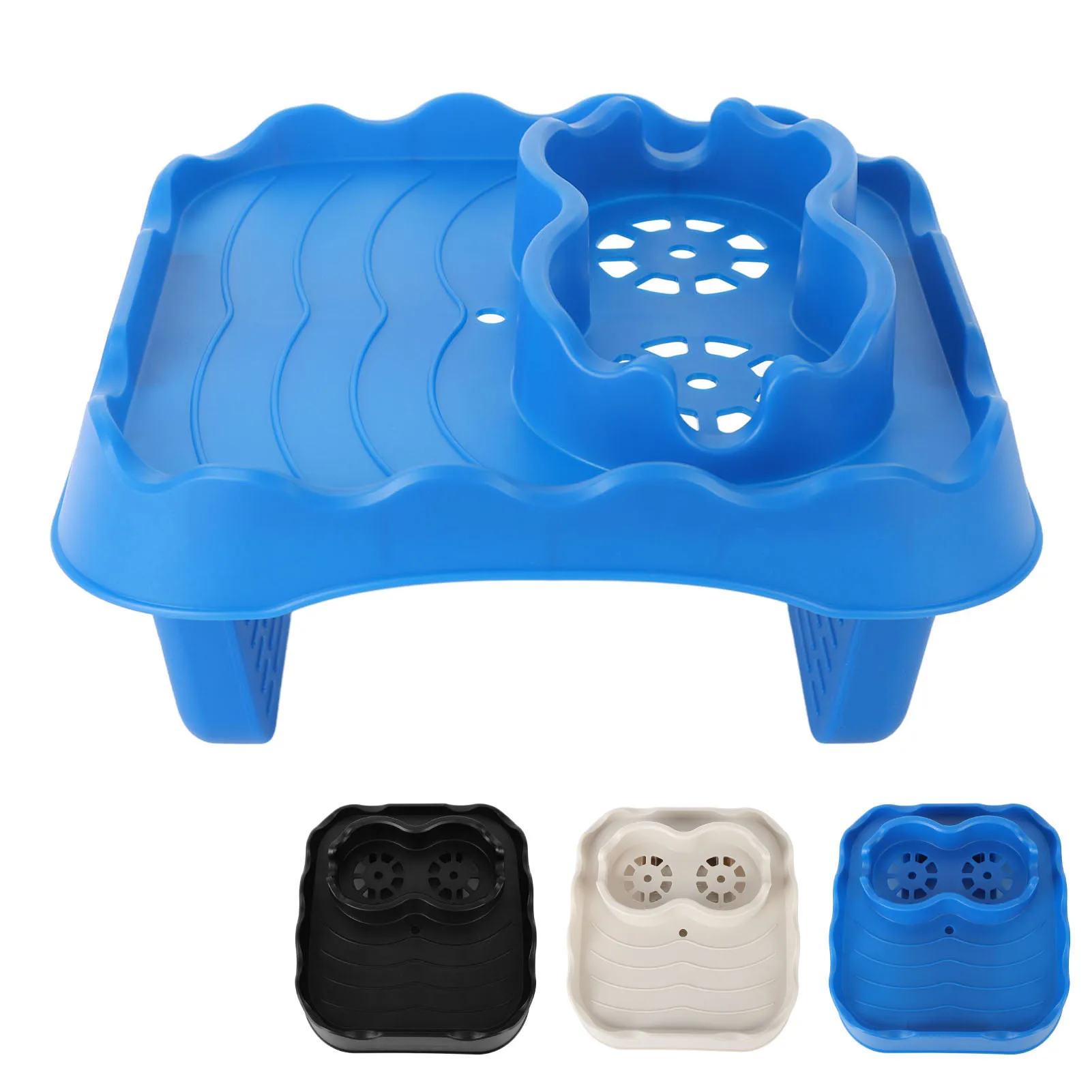 Hot Tub Table Tray With Drain Holes Anti Slip Adjustable Hot Tub Side Table Swimming Pools SPA Bathtub Accessories swimming pool accessory
