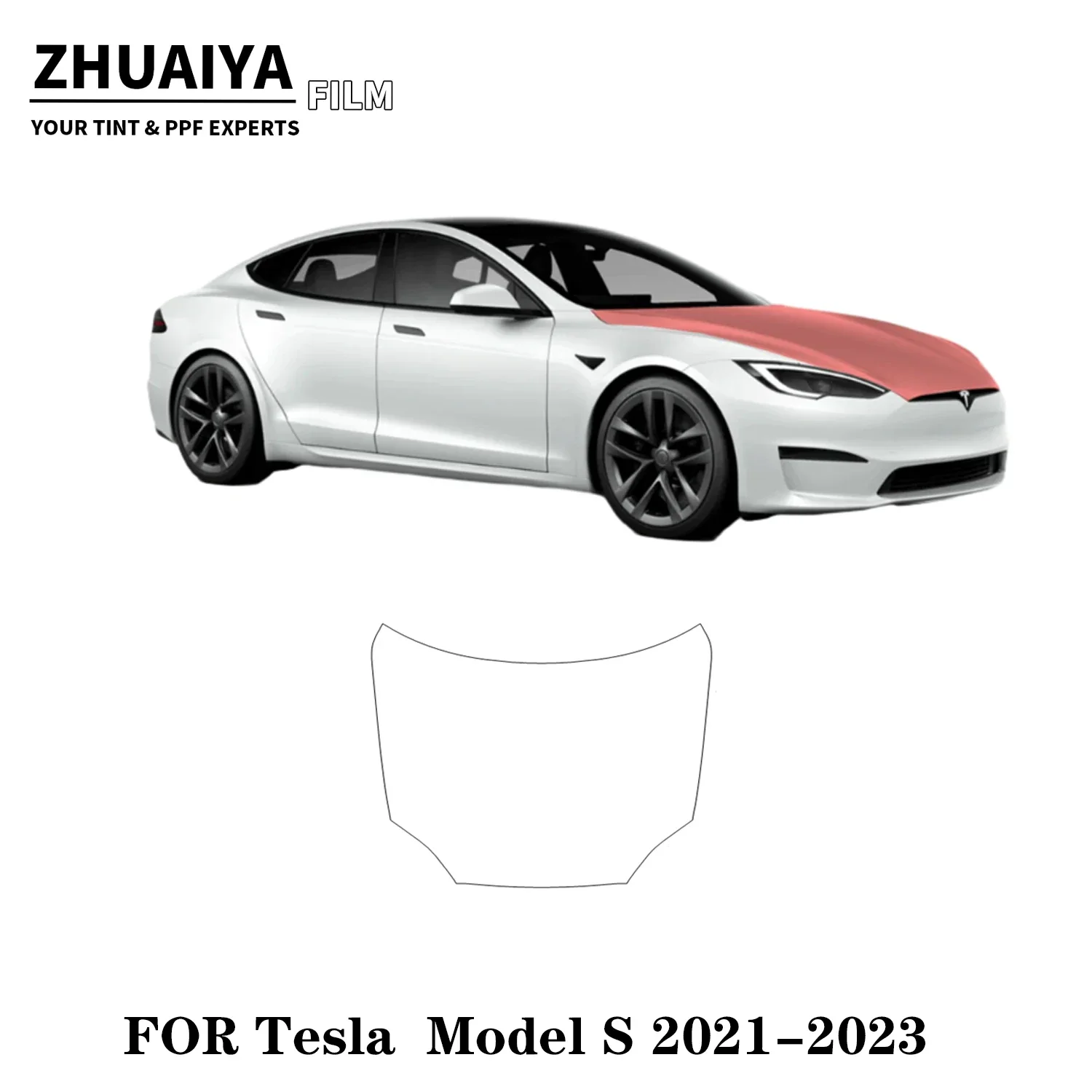 

For Tesla Model S Full Hood PPF Paint Protection Film 8mil 2021 2022 2023 car body film