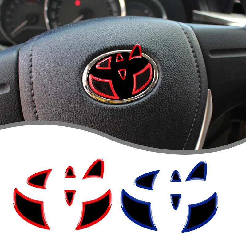 Multicolor Car Steering Wheel Badge Trim Sticker