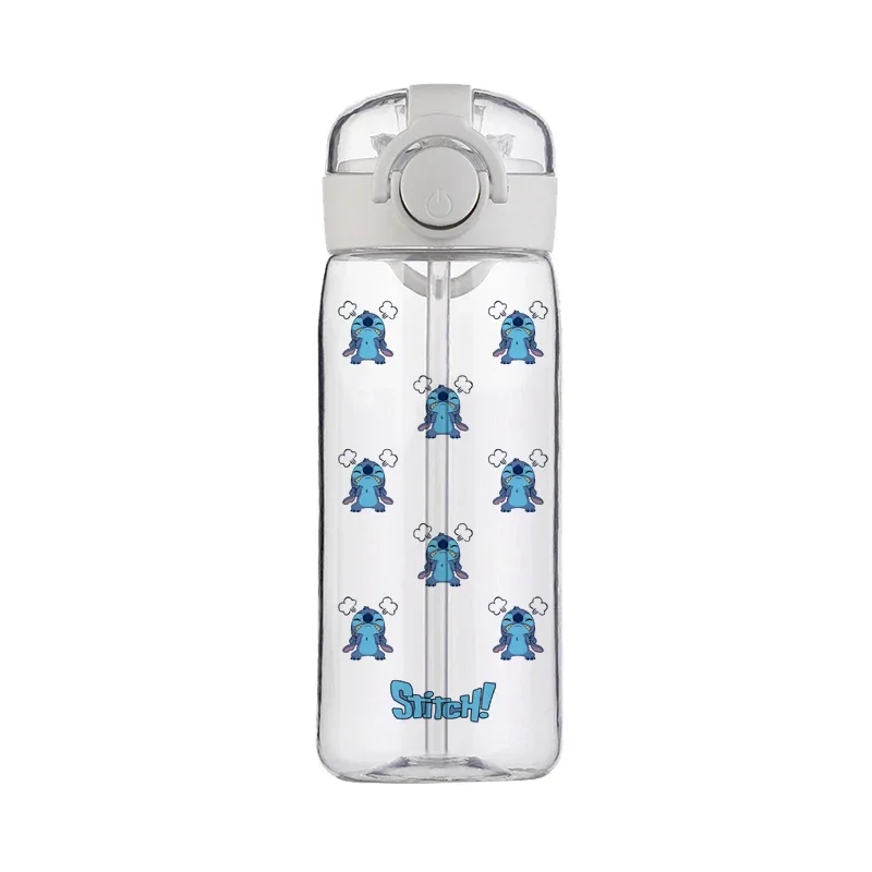 Disney Stitch Cup Clear Brand High Quality Water Bottle Outdoor Sport Leak Proof Cute Plastic School Water Bottle for Kids 400ML 4