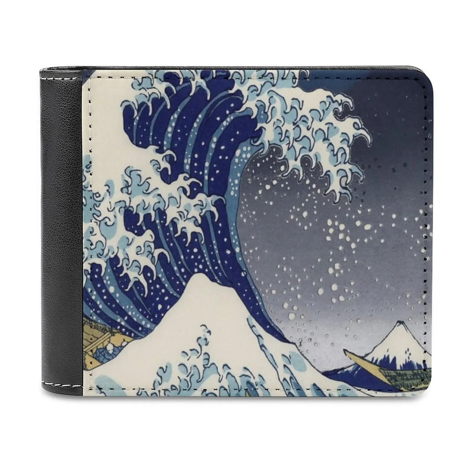 

Мягкие мужские кошельки Great Wave Kanagawa Night, новый кошелек, держатели для кредитных карт, мужские кошельки, Большой Волнистый морской кошелек