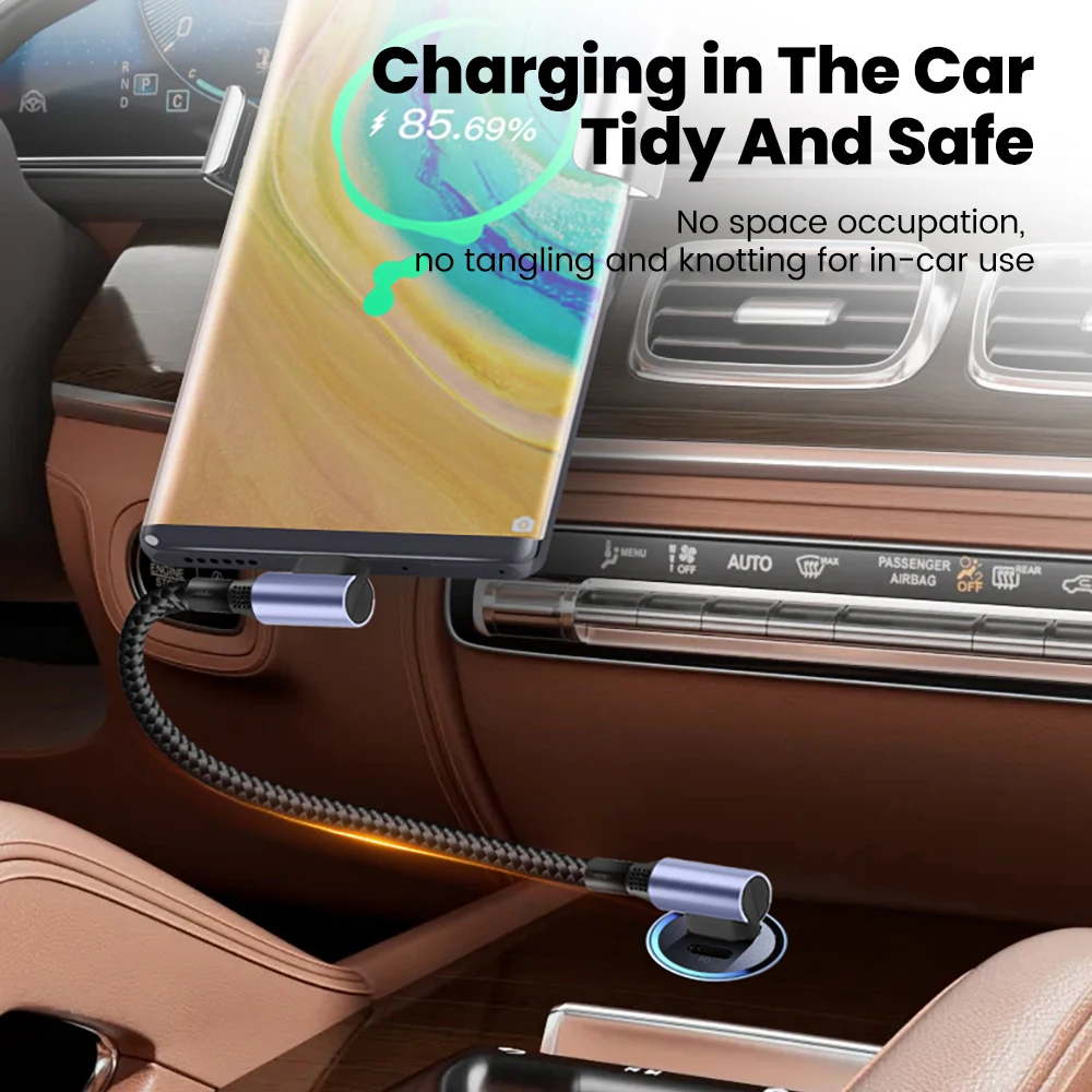 15CM 30CM Dual Elbow Type C to Type C Cable 90 Degree Short Power Bank Fast Charging USB C Data Cord For iPhone 15 16 Samsung BEST SELLERS