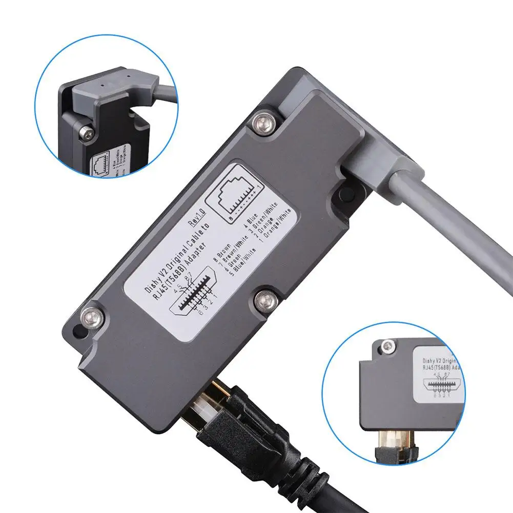 

Для кабеля Starlink V1/v2 Dishy адаптер к Rj45 (для Starlink 24 в 12 В, преобразование) L5m5