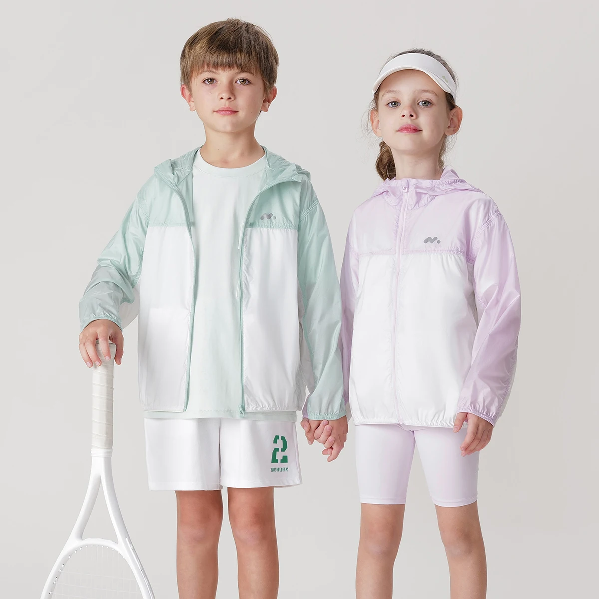 

MARC&JANIE Boys Girls UV Protection Outdoor Color Patched Breathable Sunbreaker Jacket for Spring & Summer 240626