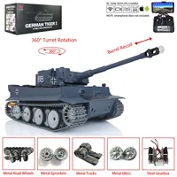 Pro Ver Heng Long TOUCAN 1/16 7.0 Tiger I RC Tank 3818 FPV Camera Barrel Recoil Metal Tracks Wheels BBs Airsoft IR Engine Sound 2
