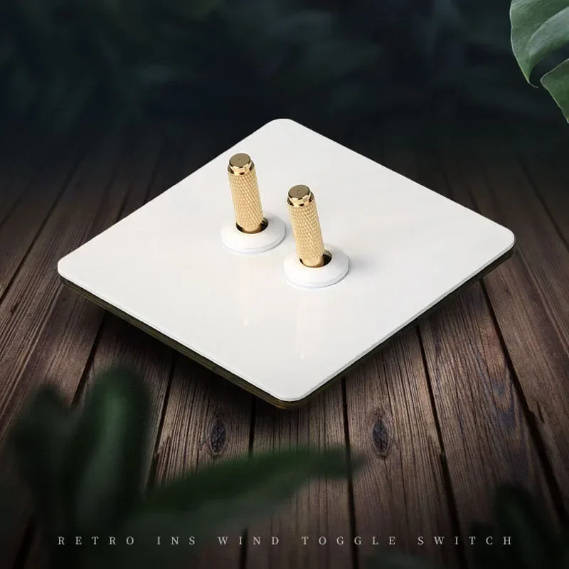 Vintage Interruptor de Alavanca de Alavanca de Latão Decoração Antique Painel de Luz de Parede 14 Gang Vias Aço Inoxidável