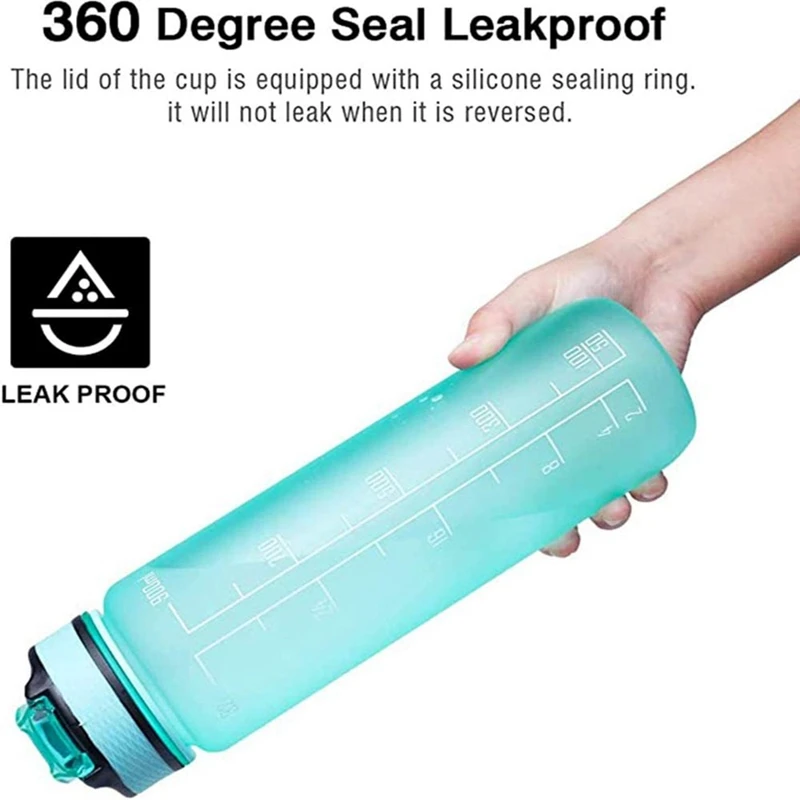 32OZ Portable Sports Water Bottle with Time Marker Leak-proof Cup for Outdoor Sport Fitness BPA Free water bottle sports water bottle sports bottle
