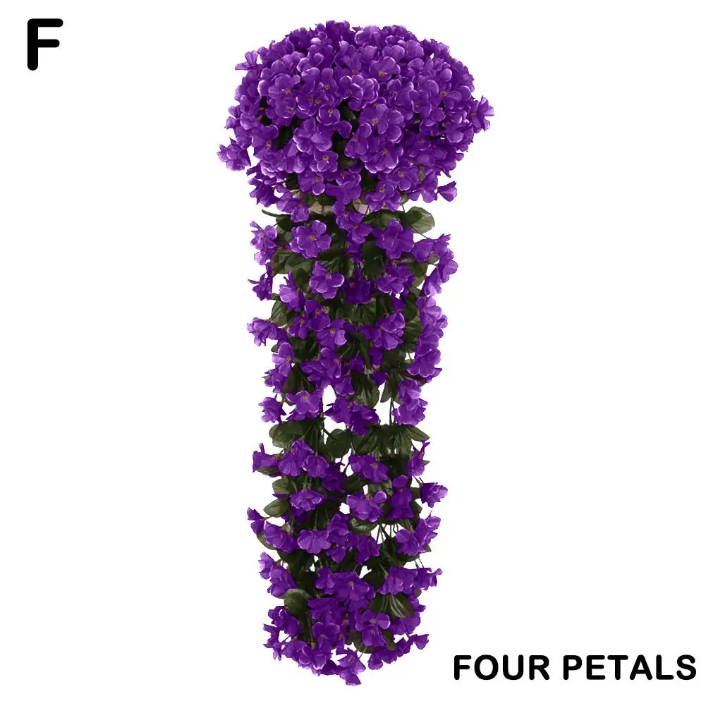 thumbnail image 1 of Flower Hanging Violet Artificial Flower Party Decoration Simulation Valentine's Day Wedding Wall Hanging Fake Home Decor, 1 of 5