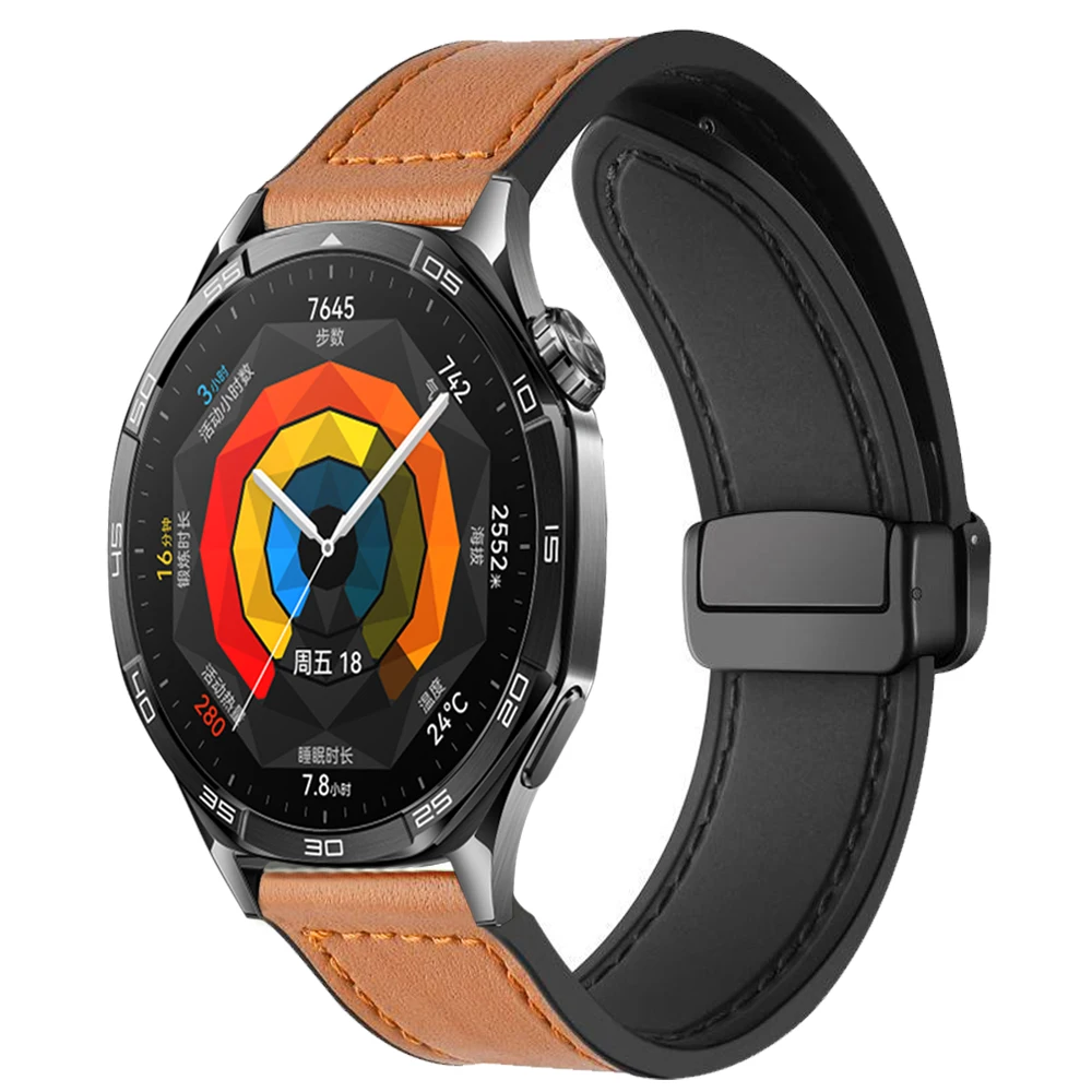Premium Leather & Silicone Watch Strap - Universal 22mm/20mm