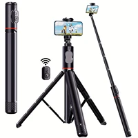 180cm Selfie Stick Tripod Aluminum Smartphone Tripod Stand All-in-1Extendable Phone Tripod for Video Recording/ Selfie/Vlog - Image 5