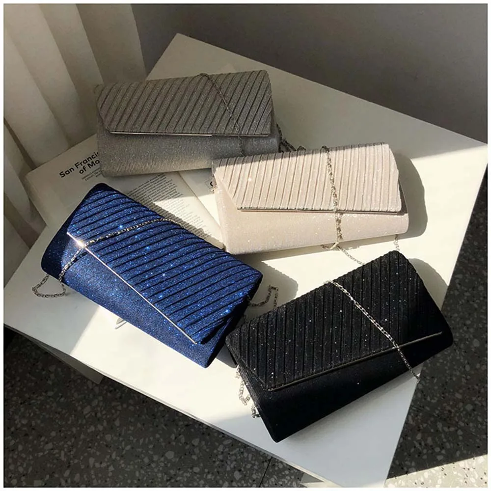 Clutch Evening Bag with Chain