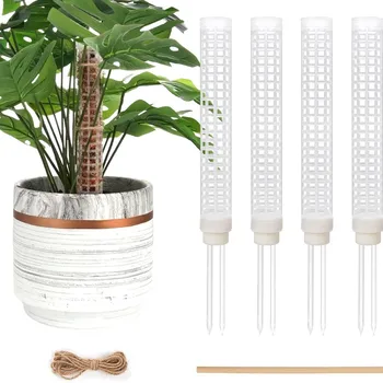 Moss Pole Plastic Plant Stand Indoor Climbing Plants Guardian Tutors Pot Moss Stick For Plants Growth Garden Support Accessories