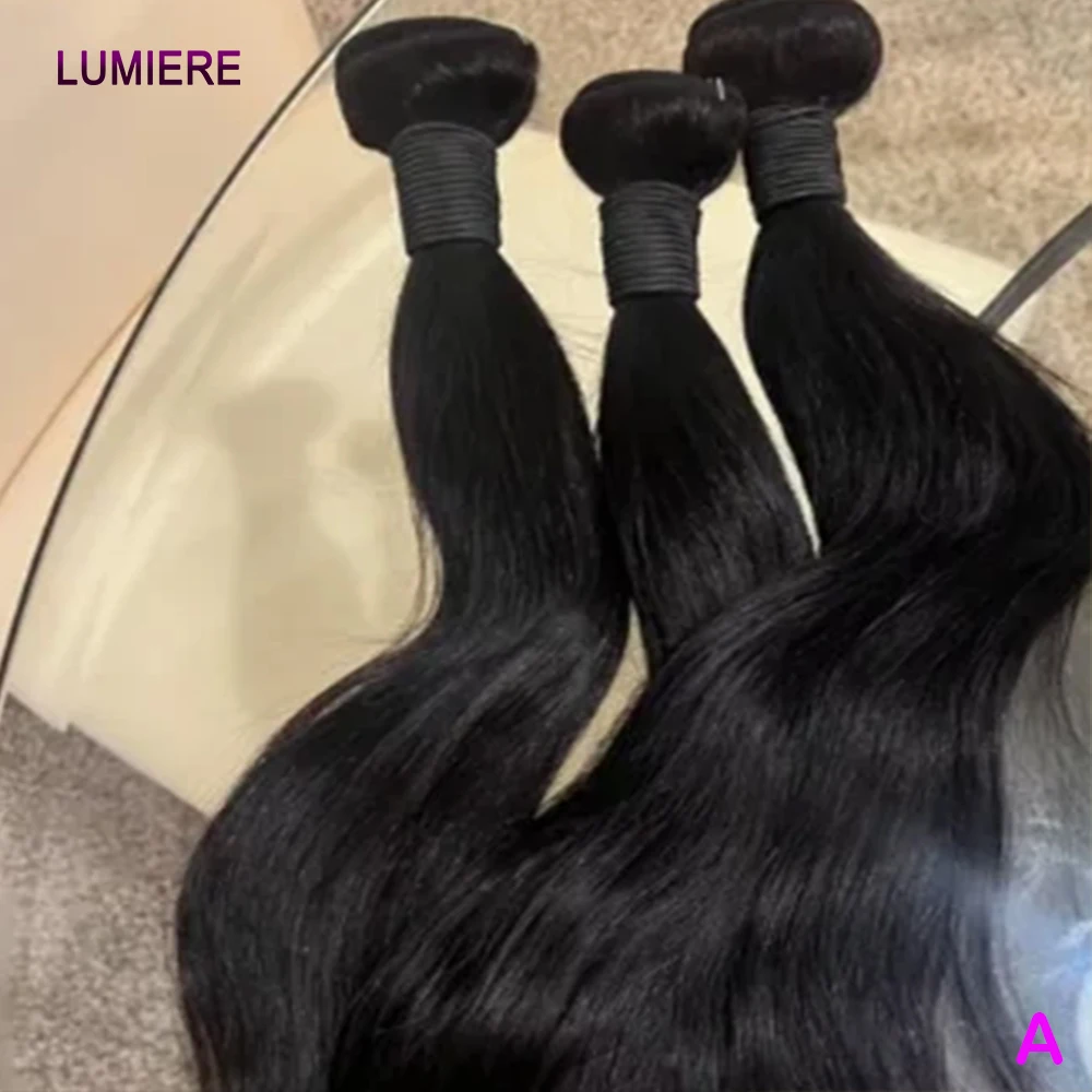 28 30 32 Inch Bone Straight Human Hair Extensions Brazilian Bundles 100% Virgin Raw Human Hair 3 4 Bundles Hair Weave Extension 1