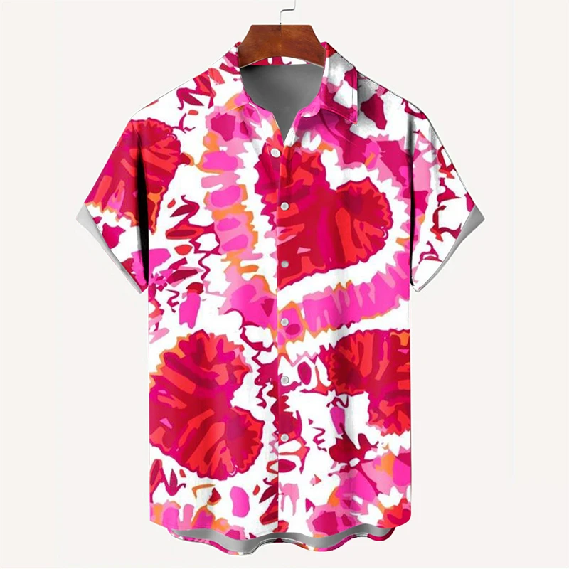 thumbnail image 1 of Nueva camisa de moda para hombre con estampado 3D, de verano, de manga corta, con una sola fila de botones, holgada, de gran tamaño, con estampado de corazón amoroso, tendencia, camisas unisex, 1 of 5