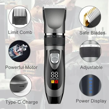Dog Clipper Dog Hair Clippers Grooming (Pet/Cat/Dog/Rabbit) Haircut Trimmer Shaver Set PetsFader 2