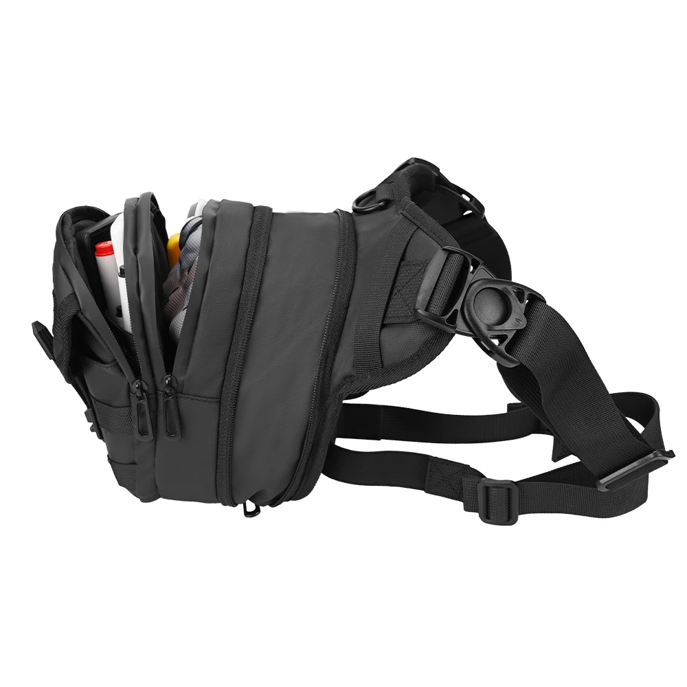 DUHAN Borsa da moto multifunzione con gamba a goccia Borsa da moto Hip Bum Marsupio da esterno Borsa da petto per moto - immagine 4