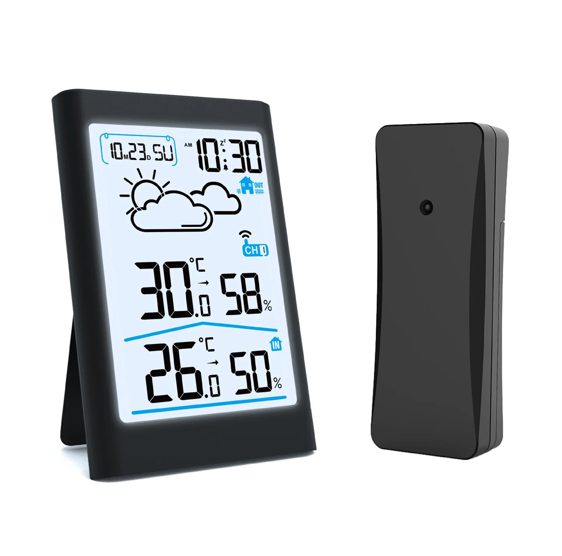 DigitalWeatherStationIndoorOutdoorHygrometerThermometerWireless