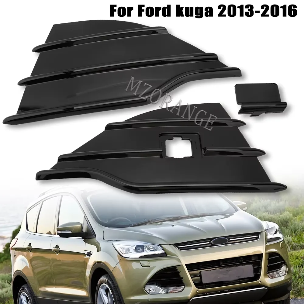 Faro Sopracciglia Fibra Di Carbonio Per Ford Escape Kuga 2017-2019 - Coprifaro, Nero, 2 Pezzi