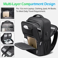 BANGE Lightweight 15.6 inch Laptop Backpack Waterproof USB Charge Port Multifunctional Travel Hiking School Bag Mochila for Men - Image 3
