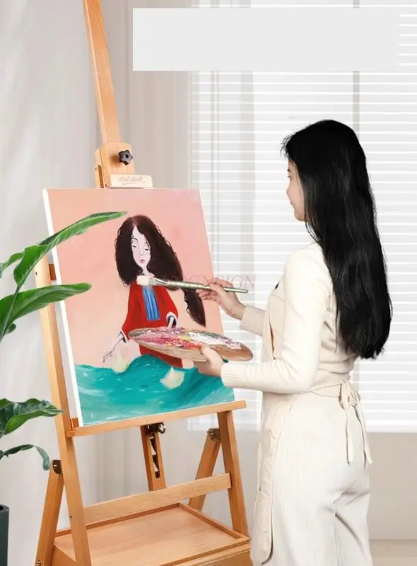 나무 리프팅 유화 스탠드, 스케치 전시 스탠드, 페인팅 보드 스탠드, 전진 기울어진 페인팅 스탠드
