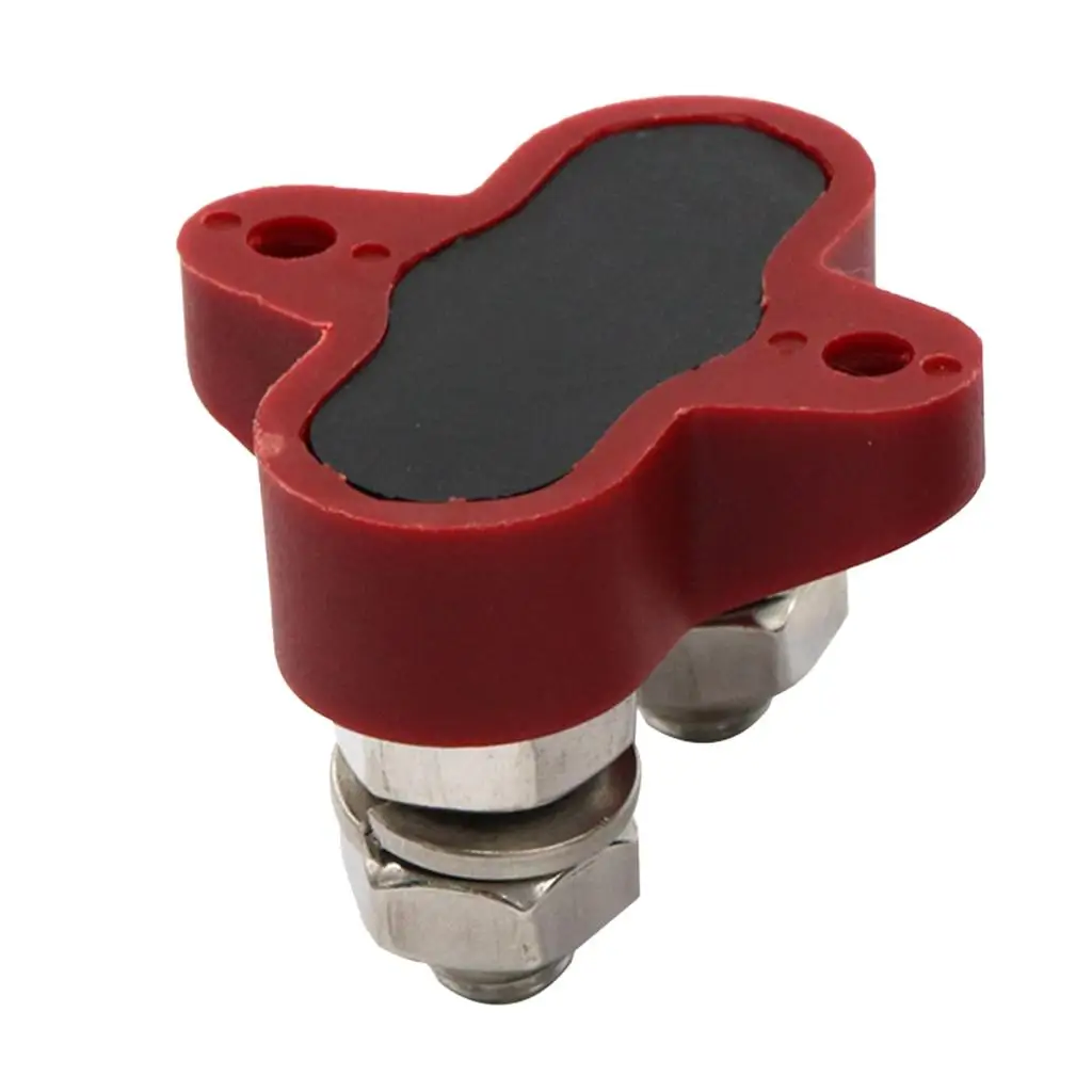 Red Junction Block Stainless Steel Insulated Terminal Stud M8