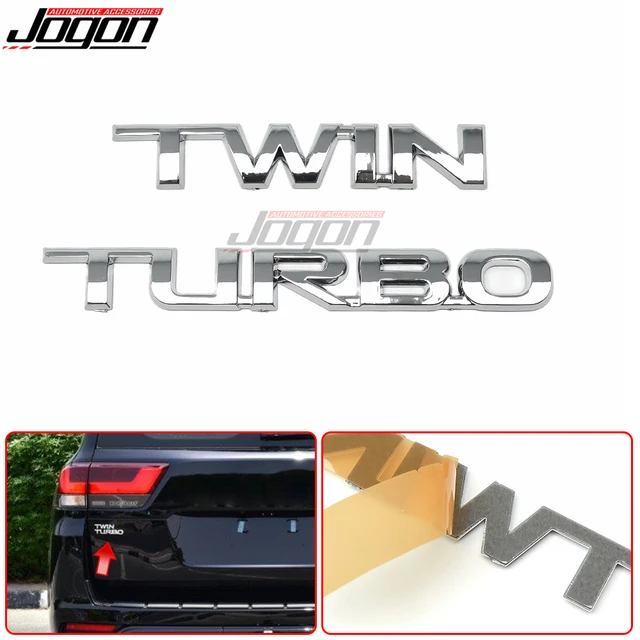 ABS Chrom TwinTurbo Für Toyota Land Cruiser 300 Serie LC300 Seite Hinten  Stamm Turbo Abzeichen 3D Emblem Aufkleber Trim Zubehör - AliExpress