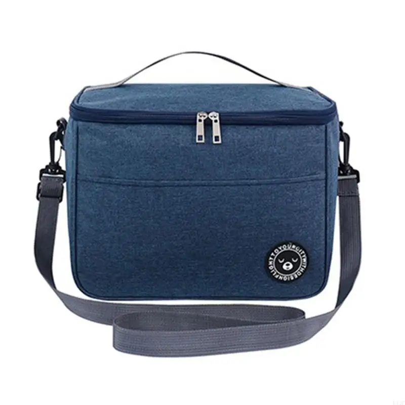 Camping Thermal Cooler Bag with Shoulder Strap Waterproof Oxford Cloth Picnic Insulated Bag Lunch Boxes Picnic Basket