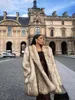 Luxury Fluffy Women Faux Fur Overcoat Fashion Lapel Long Sleeve Pockets Cardigan Jacket Winter Female Chic Thick Streetwear 2024 1