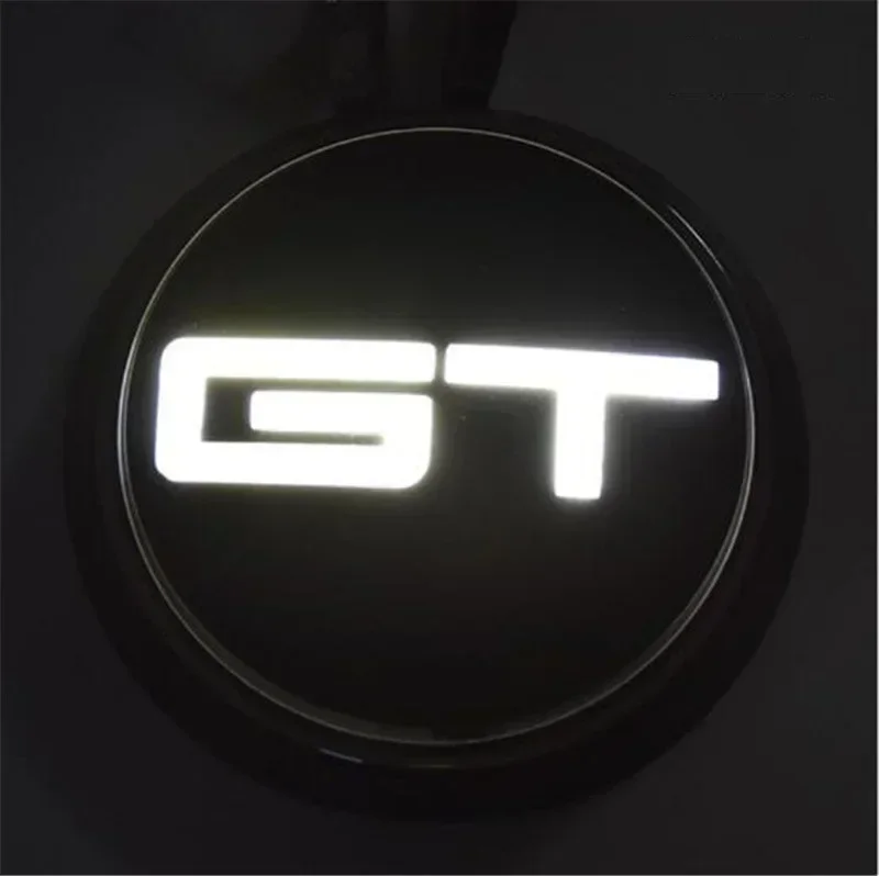 1개 신차 스타일링 3색 LED 라이트 레드 블루 블랙 엠블럼 GT 바디 리어 트렁크 배지 엠블럼 스티커 2015-2019
