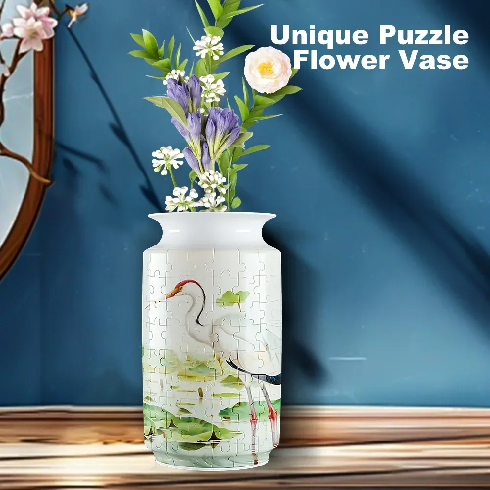 3D Porcelain Puzzle Flower Vase Home Decoration Toy