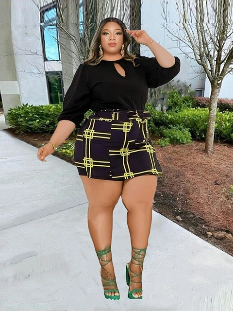 Plus Size Women Clothing Summer Sexy Outfits Off Shoulder Top And Mini  Skirt Set Two Piece Set Wholesale Bulk Dropshipping - Plus Size Sets -  AliExpress