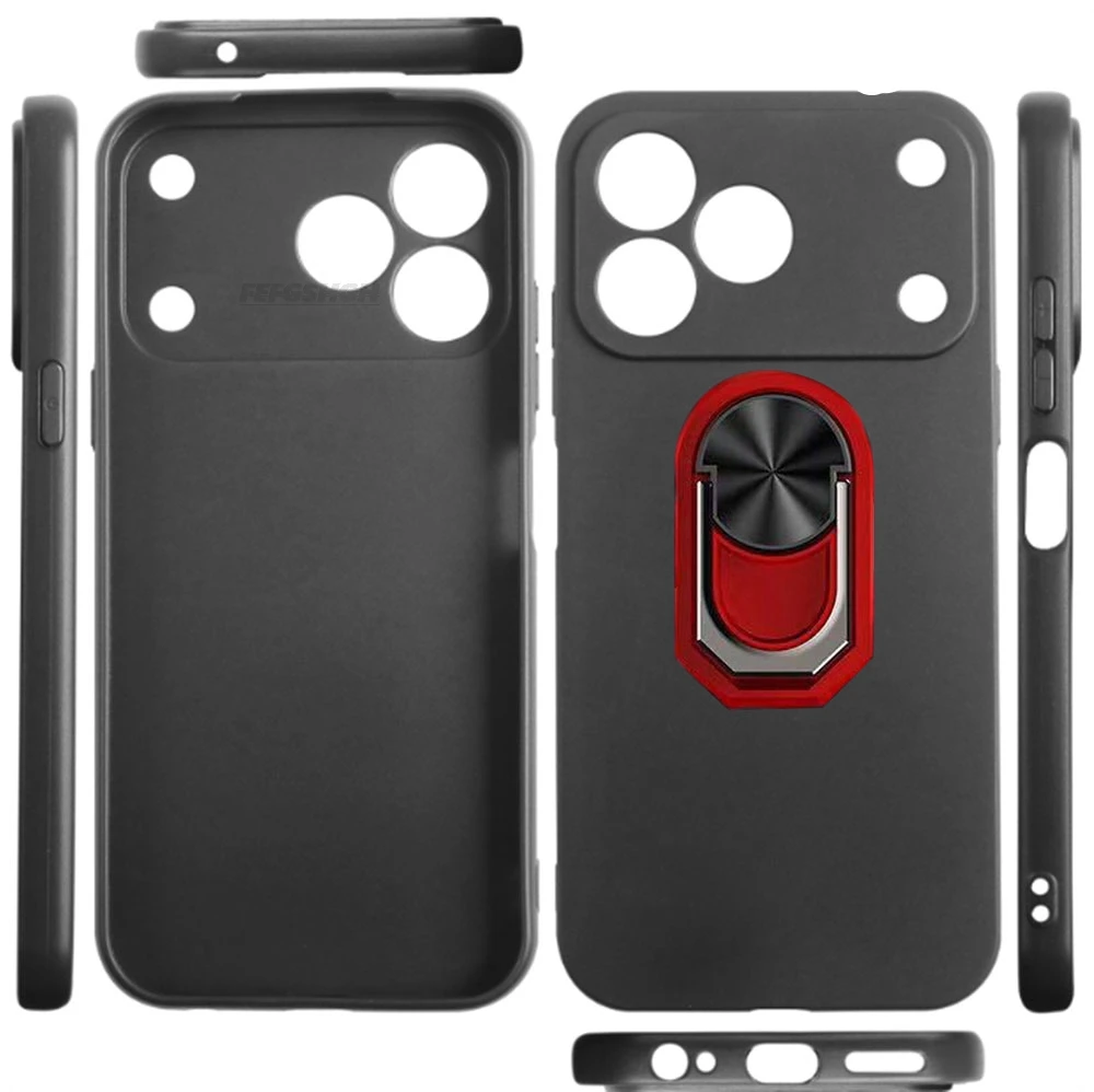 ZTE Nubia V80 디자인용 하이 백 핑거 링 소프트 TPU 실리콘 케이스 NubiaV80Design BladeV80 Blade V80 Vita 폰 커버