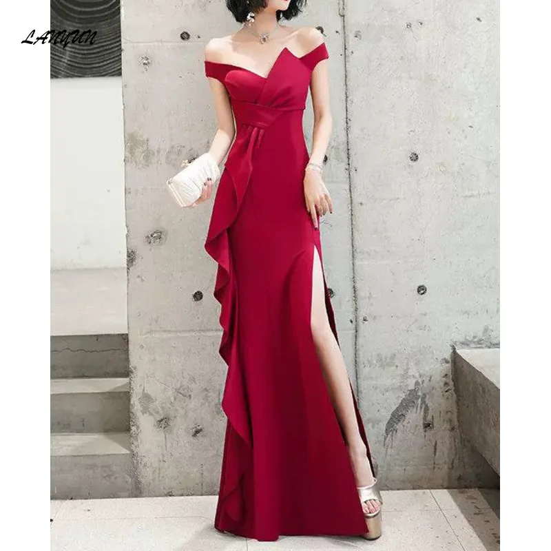 2024 New EvEning Prom Dresses MerMaid Vestidos Fiesta vestido de festa Noche Women wedding party dress ElEgant Banquet