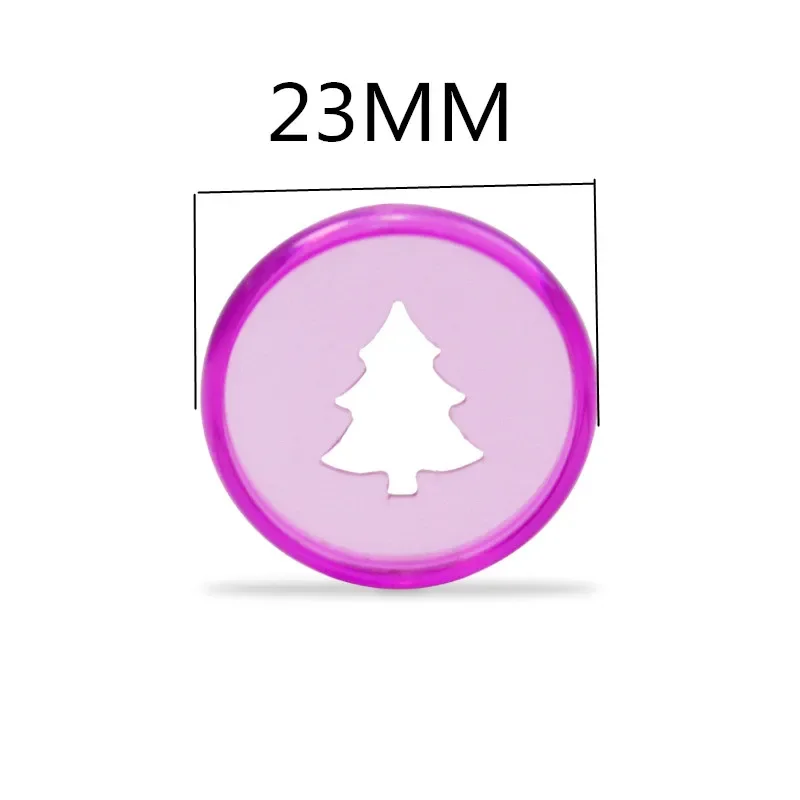 24MM100PCS new Christmas tree transparent mushroom hole notebook loose-leaf buckle plastic buckle ring