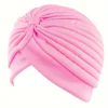 Turban Hats Solid Color Elastic Head Wraps Ramadan Beanies Chemo Cap Headscarf For Women 4