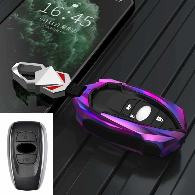 Copertura della cassa chiave dell'automobile della lega per Subaru BRZ Forester Legacy Outback WRX WRX STI Impreza XV Crosstrek Smart Keyless Remote Cover - S0a7f22370ef64bd999cfbdaef77f6d73T