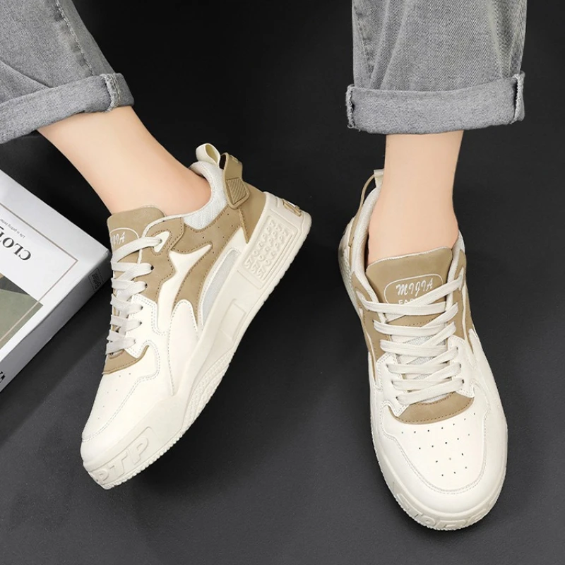 حذاء تنس رجالي جلد فاخر