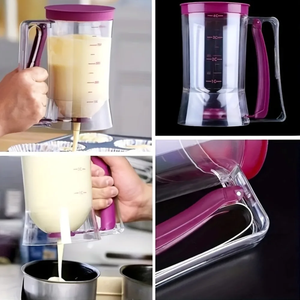 Multipurpose Kitchen Tool: Easy-Pour Pancake Batter Dispenser,Perfect for Pancakes, Waffles, and Muffins,ABS Material ﻿