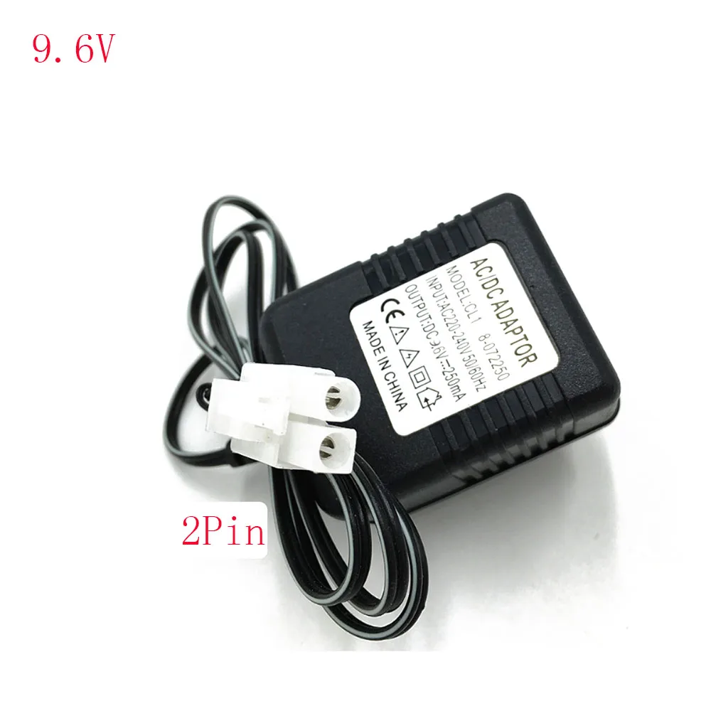 7.2V 9.6V 2Pin Power Supply Charger for NiCd NiMH Battery 220-240V EU Plug Input 5V USB Input Output Charger for RC Toy