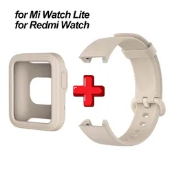 Silicone Strap with Soft Case for Smartwatch - Replacement Watchband Bracelet (White)