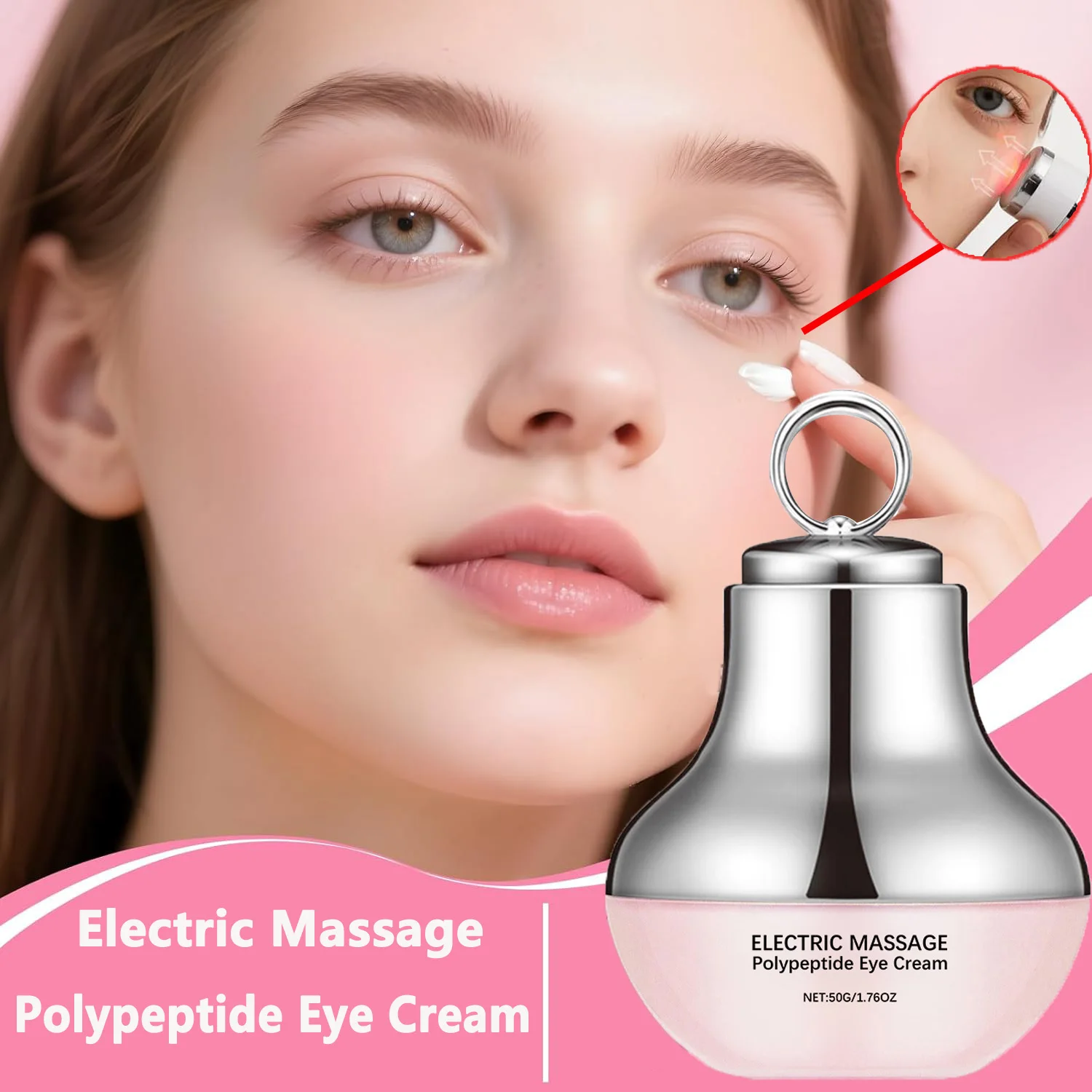 Electric Massage Polypeptide Firming Eye Cream Lifting Fine Line Relieve Fatigue Dark Circles Beauty Moisturizing Skin Care