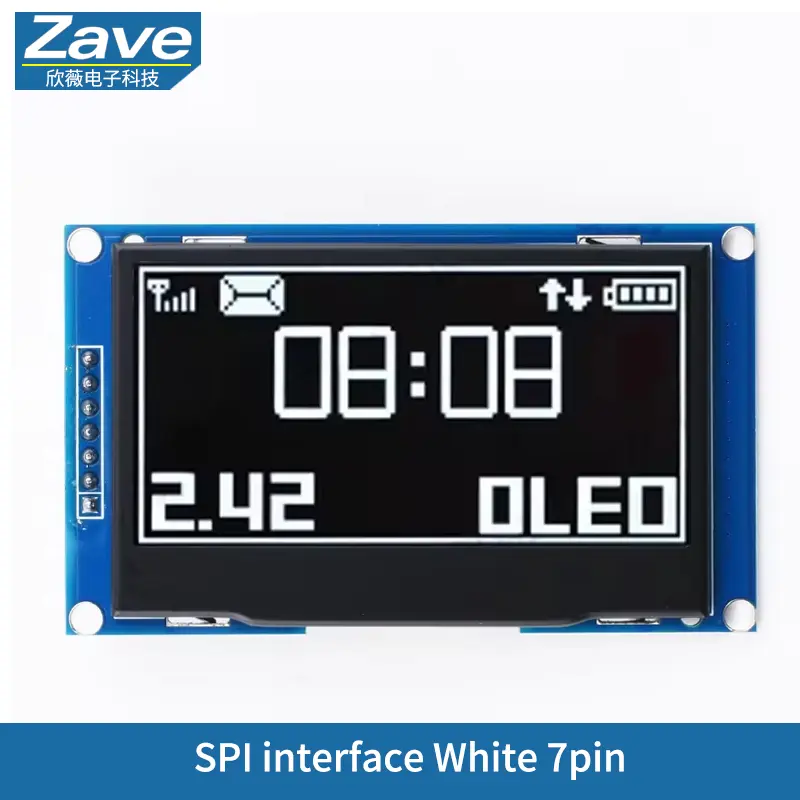 2.42" 2.42 inch OLED Display Module 128x64 LCD HD Screen Module SSD1309 7 Pin SPI/IIC I2C Serial Interface for Arduino UNO R3 image 13