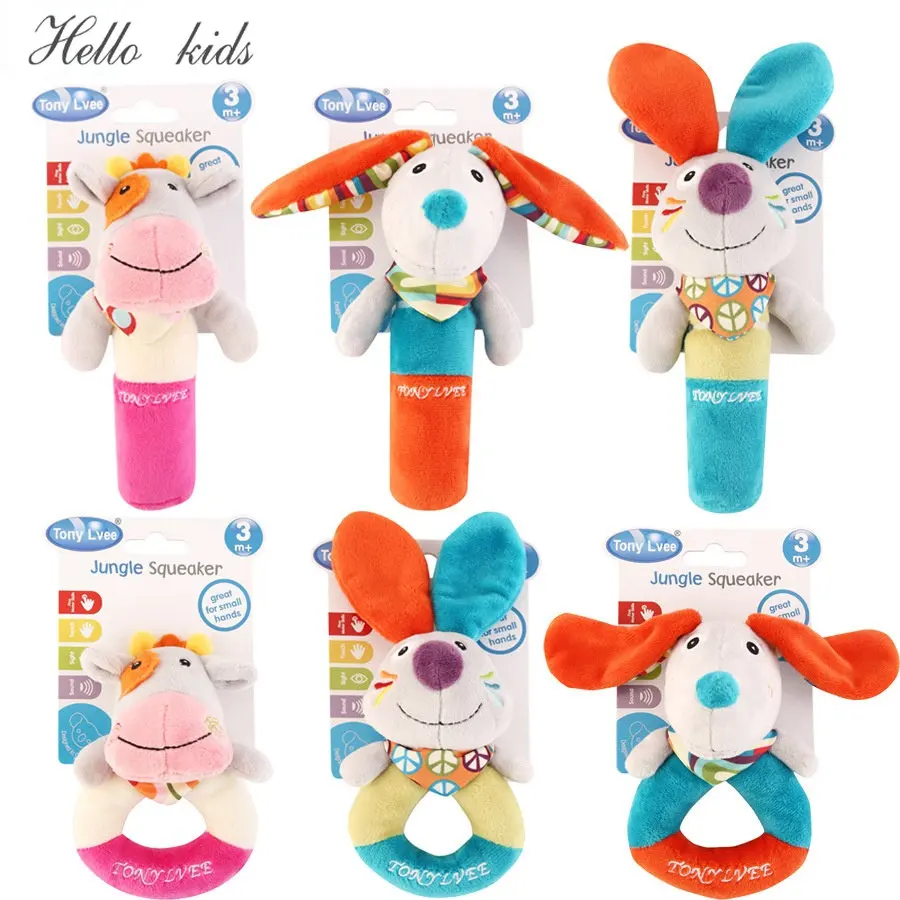 

Cartoon Animal Baby Plush Rattle Hand Bell Toy Baby Toys 0-12 Months Infant Toddler Newborn Early Educational Mobile Toys Gifts