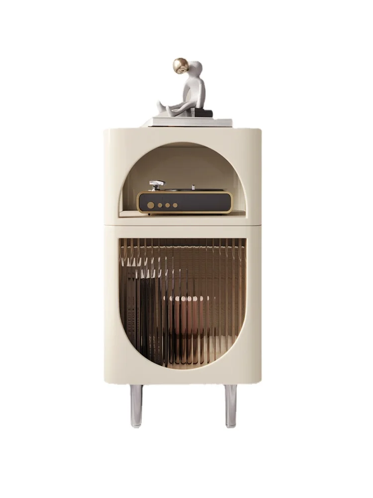 

YY Small Stone Plate Bedside Cabinet Internet Celebrity Ins Style Modern Solid Wood Cabinet