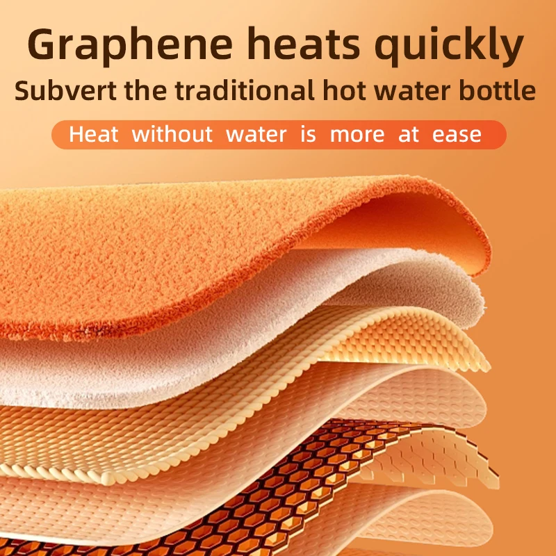 Hand Warmer Rechargeable Hot Water Bag 3 Gear Temperature Fast Heating Soft Flannel Winter Heated Bag Warming 3